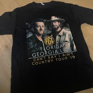 Florida Georgia Line Tour 2019 Black T Shirt Size L